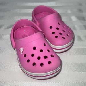 Gently used Pink Crocs Baby Girl Size 4